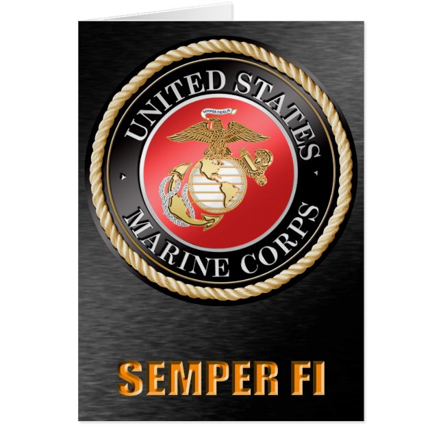 Tarjetas de Semper Fi de la Infantería de Marina d (Frente)