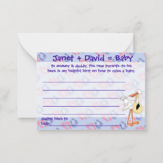 Tarjetas de seña útiles para juegos de Baby Shower