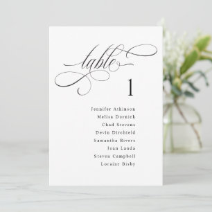 Tarjetas de Señalización de Asientos de Boda Elega