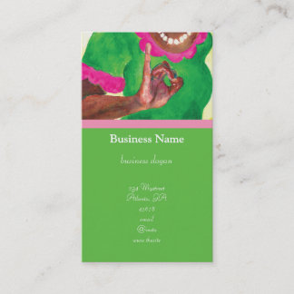 Tarjetas de señoras rosas y verdes perfectas