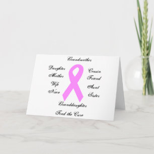 Tarjetas de sensibilización sobre el cáncer de mam