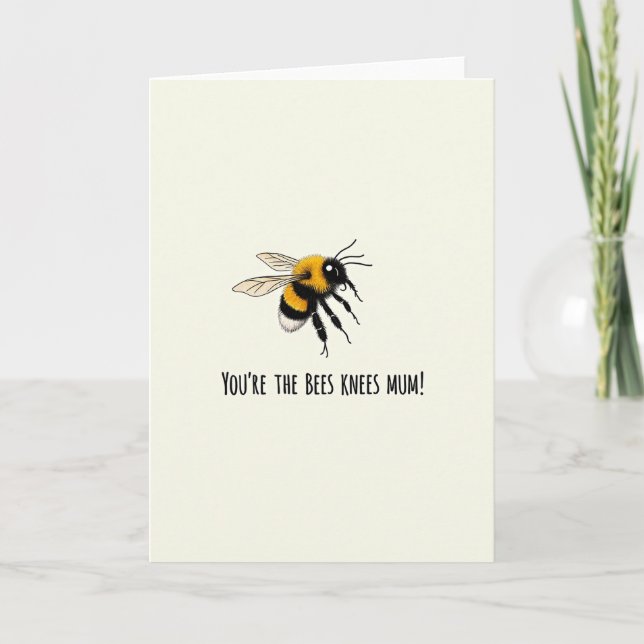 Tarjetas de Sentimiento Bees Knees Mum (Anverso)