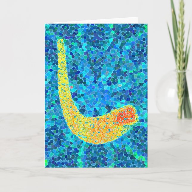 Tarjetas de Shofar en Mosaico (Anverso)