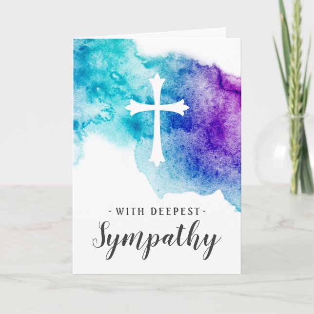 Tarjetas de simpatía con acuarela cruzada y púrpur (Anverso)