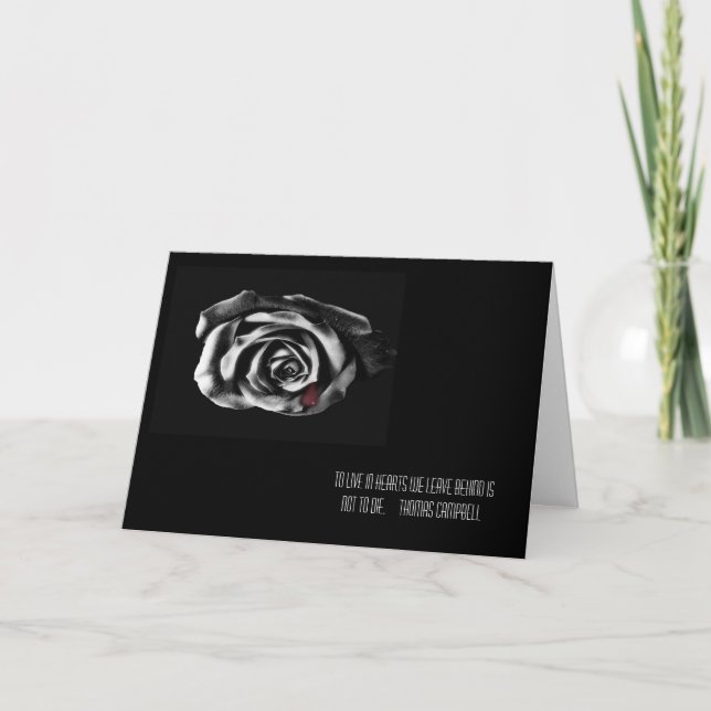 Tarjetas de simpatía de rosa negro (Anverso)