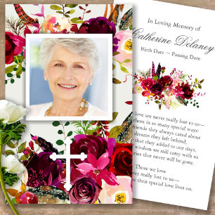 Tarjetas de simpatía funerarias florales y de orac