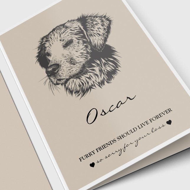 Tarjetas de simpatía mascota | Mejor Amigo Recuper (Pet Loss, Pet Memorial, Dog Lover, Pet Sympathy Card for a Golden Retriever)