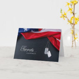 Tarjetas de simpatía militar y bandera estadounide