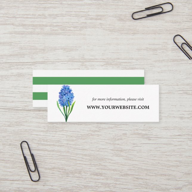 Tarjetas de sitio web de Blue Hydrangea de Flor de (Anverso/Reverso In Situ)
