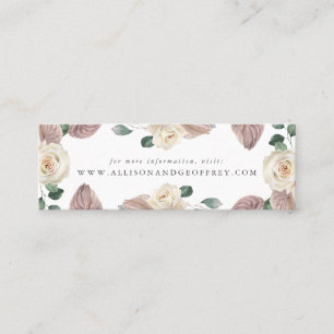 Tarjetas de sitio web de boda de rosas y orquídeas