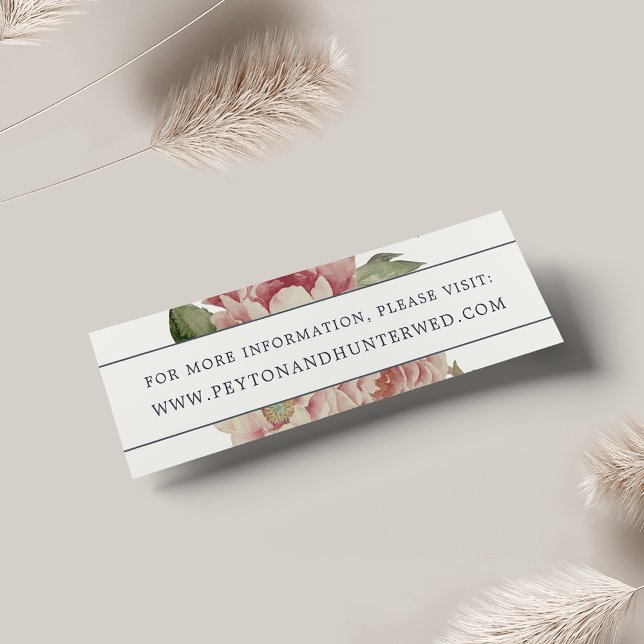 Tarjetas de sitio web de Rosa de Rubor Boda | Mini (Subido por el creador)