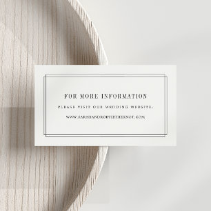 Tarjetas de sitio web para Bodas inmaduros   Blanc