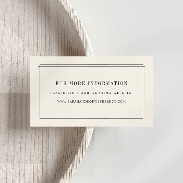 Tarjetas de sitio web para Bodas inmaduros | Ecru (Subido por el creador)