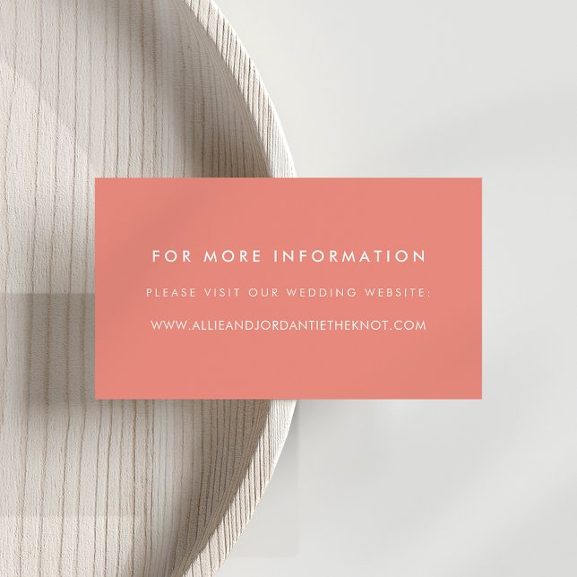 Tarjetas de sitios web de Bodas modernos | Coral (Subido por el creador)