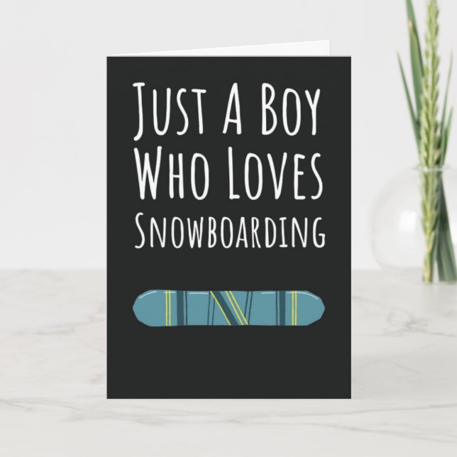 Tarjetas de Snowboarder Lindos para Niños Deportes (Anverso)