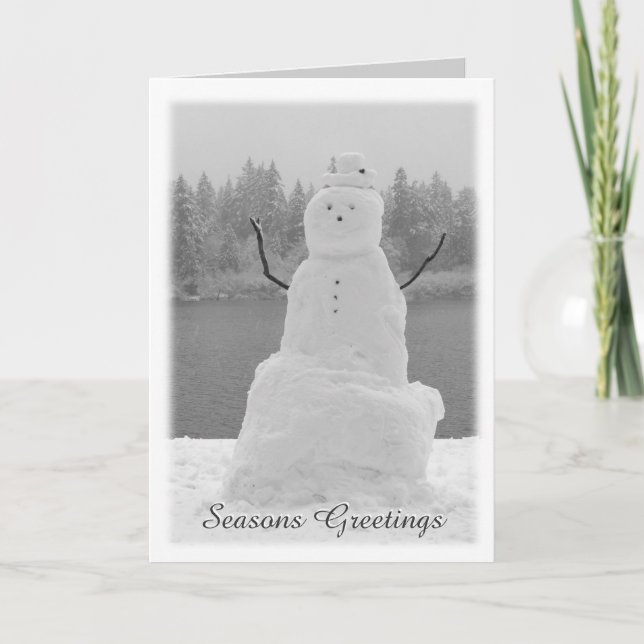 Tarjetas de Snowman para Navidades personalizados  (Anverso)