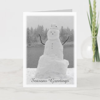 Tarjetas de Snowman para Navidades personalizados 