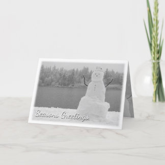 Tarjetas de Snowman para Navidades personalizados 