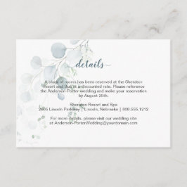 Tarjetas de sobre de Eucalipto Dusty Blue y Verde