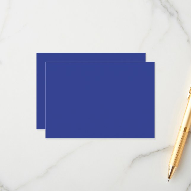 Tarjetas de Sobre de Lujo Azul Real (Anverso/Reverso In Situ)