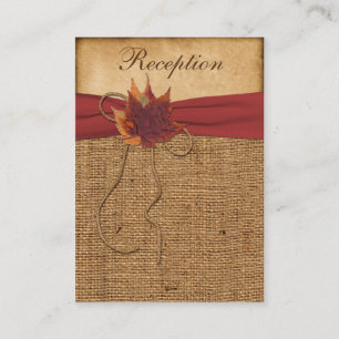Tarjetas de Sobre de Otoño, falsa tela de arpiller