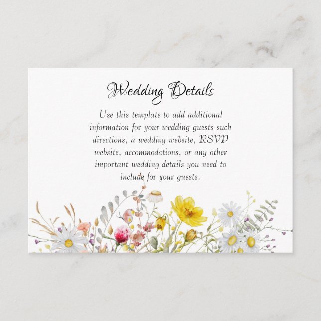 Tarjetas de Sobre para Boda Flor de Primavera (Anverso)
