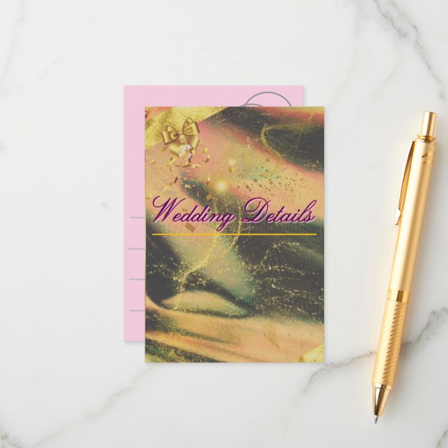 Tarjetas de Sobres de Oro Vibrante (Anverso/Reverso In Situ)