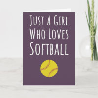 Tarjetas de Sóftbol Rosadas Lindas Deportista Niña