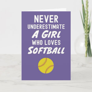 Tarjetas de Softbol Rosadas Lindas y Suaves Para N