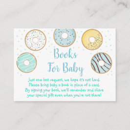 Tarjetas de solicitud de Baby Shower de donut azul