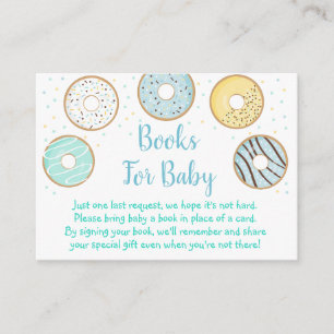 Tarjetas de solicitud de Baby Shower de donut azul