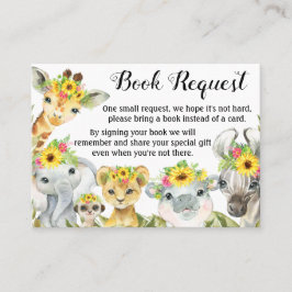 Tarjetas de solicitud de Baby Shower de Sunflower