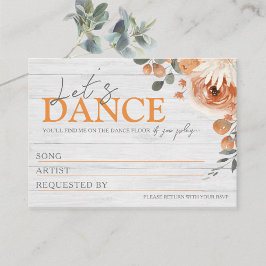 Tarjetas de solicitud de canción de Boda de madera