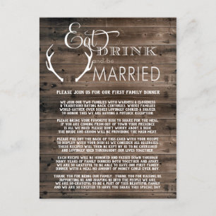 Tarjetas de solicitud de comida para bodas