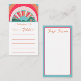 Tarjetas de solicitud de gratitud y oración cristi