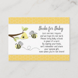 Tarjetas de solicitud de libro Baby Shower Bumble