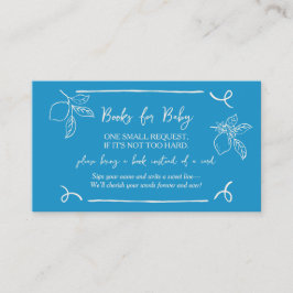 Tarjetas de solicitud de libro Baby Shower con lim
