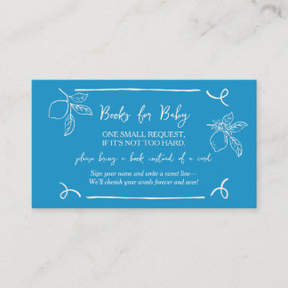 Tarjetas de solicitud de libro Baby Shower con lim