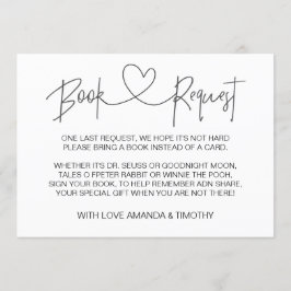 Tarjetas de solicitud de libro Baby Shower persona