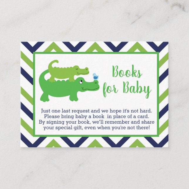Tarjetas de solicitud de libro de Baby Shower Prep (Anverso)
