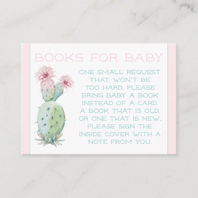 Tarjetas de solicitud de libro de Cactus (Anverso)