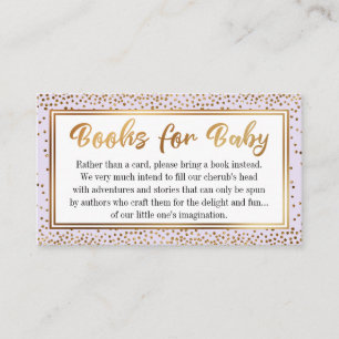Tarjetas de solicitud de libro de oro de lavanda C