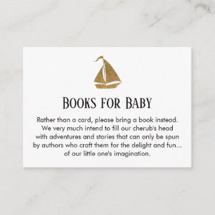 Tarjetas de solicitud de libro de velero con brill