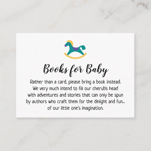 Tarjetas de solicitud de libro simple de caballo m (Anverso)