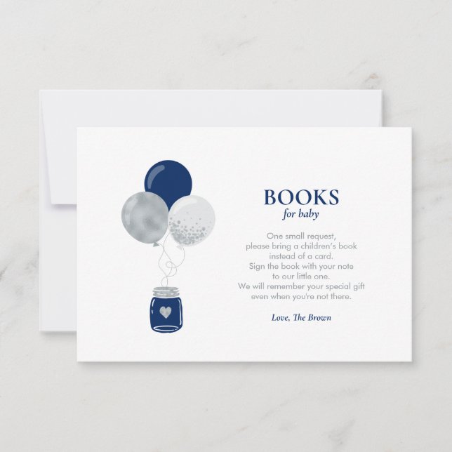 Tarjetas de solicitud de libros azules y plateados (Anverso)