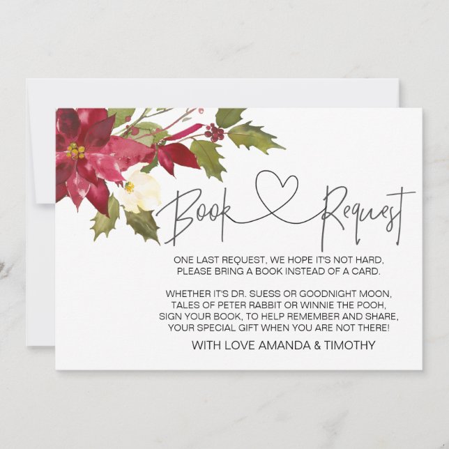 Tarjetas de solicitud de libros Baby Shower para n (Anverso)