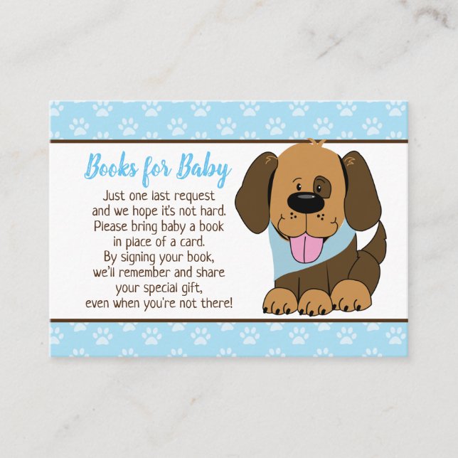 Tarjetas de solicitud de libros de Baby Shower par (Anverso)