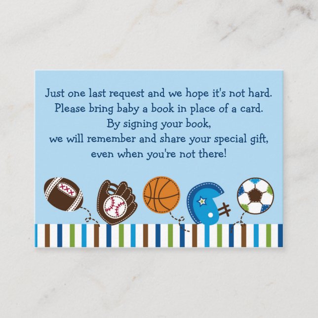 Tarjetas de solicitud de libros de Baby Shower par (Anverso)