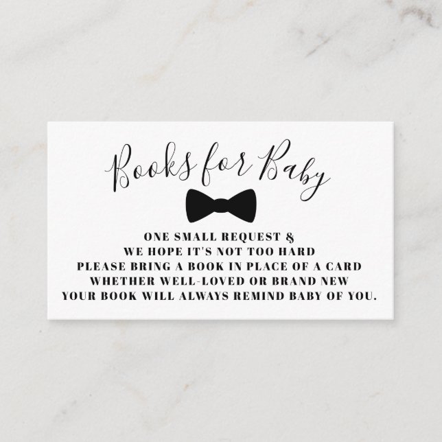 Tarjetas de solicitud de libros de Black Bow Tie B (Anverso)