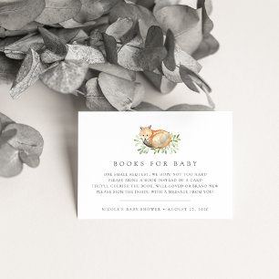 Tarjetas de solicitud de libros de Woodland Fox Ba